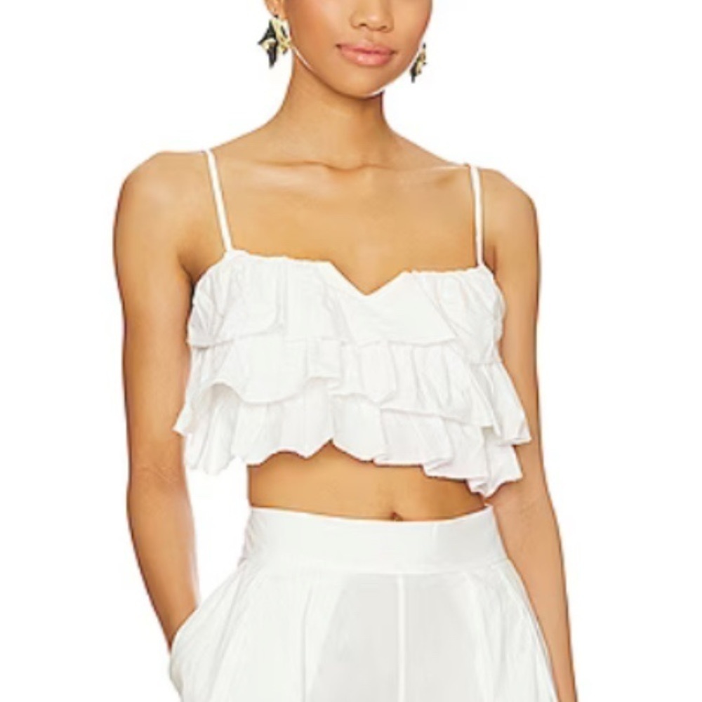 Free People Danelle Top in Optic White Size M